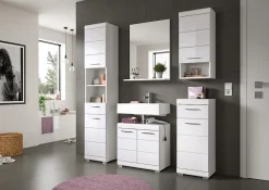Chb Collection Eteka - Miroir (L/H/P : 60x79x18 cm) en imitation blanc