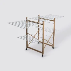 5Five Etendoir à linge 4 roues avec surface d'étendage de 27 m effet bois ,