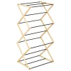 Etendoir À Linge|5five Simply Smart Etendoir à linge accordéon 3 niveaux noir et effet bois l. 54 x H. 106 x P. 36 cm Black