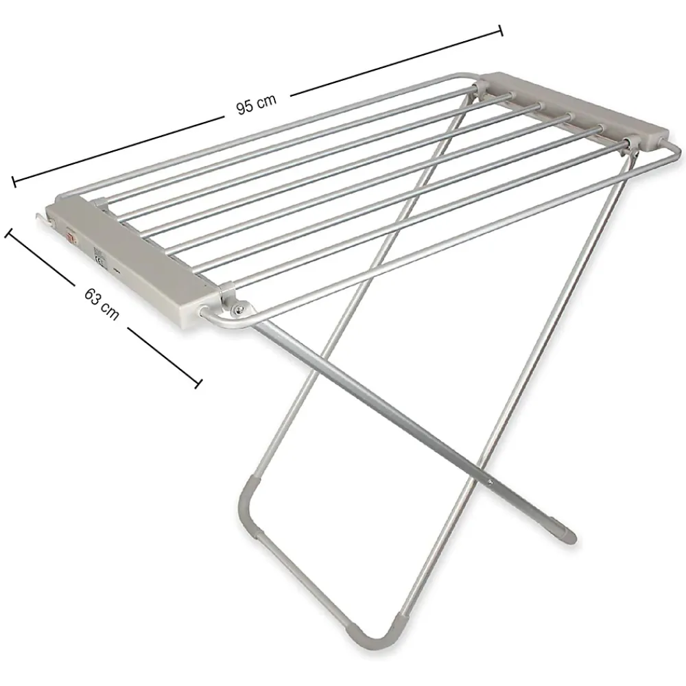 Sèche-Serviettes Électrique|Fishtec Etendoir à Linge 8 Barres + 220 V
