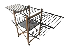 Kitchen Move Etendoir à linge pliable USHUAIA Bois Aluminium 28m