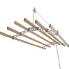 MonsterShop Etendoir à Linge Suspendu - Blanc - 1.8m