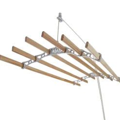 MonsterShop Etendoir à Linge Suspendu - Blanc - 1.8m