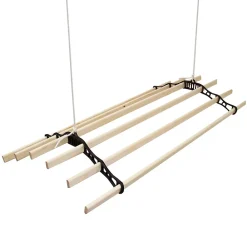 Etendoir À Linge|MonsterShop Etendoir à Linge Suspendu - Noir- 1.8m