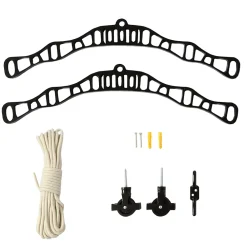 Etendoir À Linge|MonsterShop Etendoir à Linge Suspendu - Noir- 1.8m