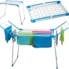 Jardimobilideco Etendoir séchoir a linge pliable 13 mètres
