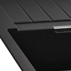 Evier Et Robinet De Buanderie|GoodHome Evier à encastrer en composite quartz noir 1 bac et égouttoir l. 50 x H. 30,4 x P. 19,7 cm Torla