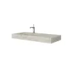 Kiamami Valentina Evier Hpl Asymétrique Avec Lavabo À Gauche 100Cm Chêne Glacé