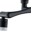 Accessoire De Robinet|MTK Extension éco aérateur d'eau orientable, bi-jets, noir,