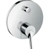 Robinet De Douche|Hansgrohe Façade mitigeur bain douche encastré 2 sorties Talis S chromé