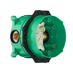 Hansgrohe Façade pour mitigeur thermostatique encastré ShowerSelect avec 2 fonctions noir mat et corps encastré iBox