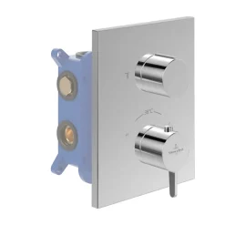 Robinet De Douche|Villeroy & Boch Façade thermostatique 2 voies VILLEROY ET BOCH Conum Chrome + corps encastré