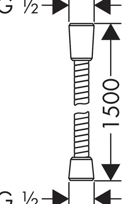Pommeau De Douche, Flexible Et Barre De Douche|Hansgrohe Flexible de douche 150 cm Sensoflex