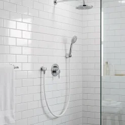 Pommeau De Douche, Flexible Et Barre De Douche|GoodHome Flexible de douche blanc PVC 1,75 m