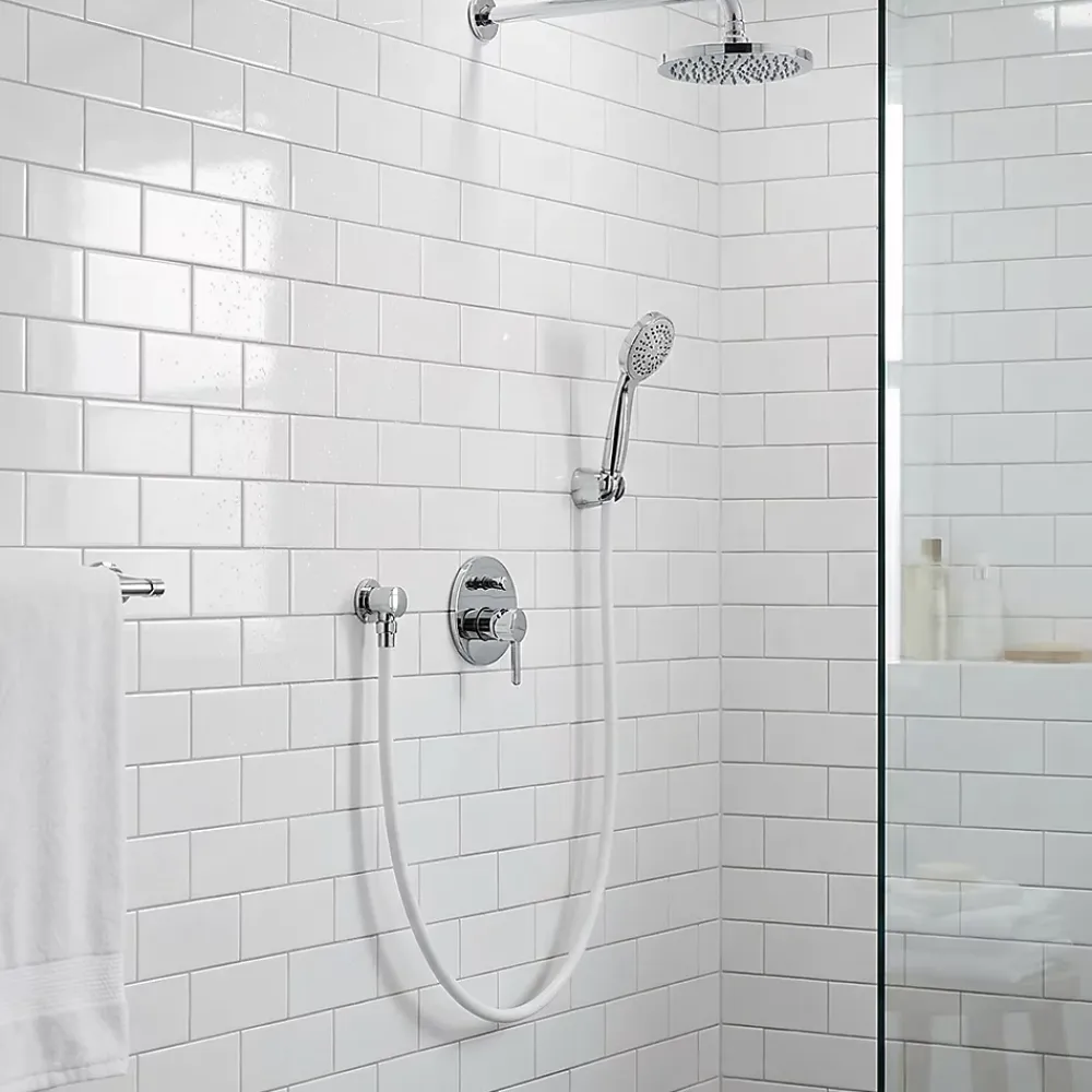 Pommeau De Douche, Flexible Et Barre De Douche|GoodHome Flexible de douche blanc PVC 1,75 m