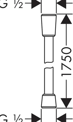 Hansgrohe Flexible de douche chromé Isiflex 1m75