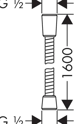Hansgrohe Flexible de douche chromé Sensoflex 1,60m