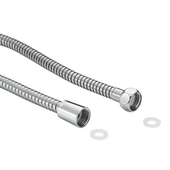 Flexible de douche en acier inoxydable coloris argent longueur 1,50 m