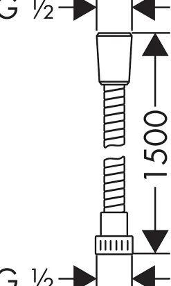 Hansgrohe Flexible de douche Metaflex 1m50