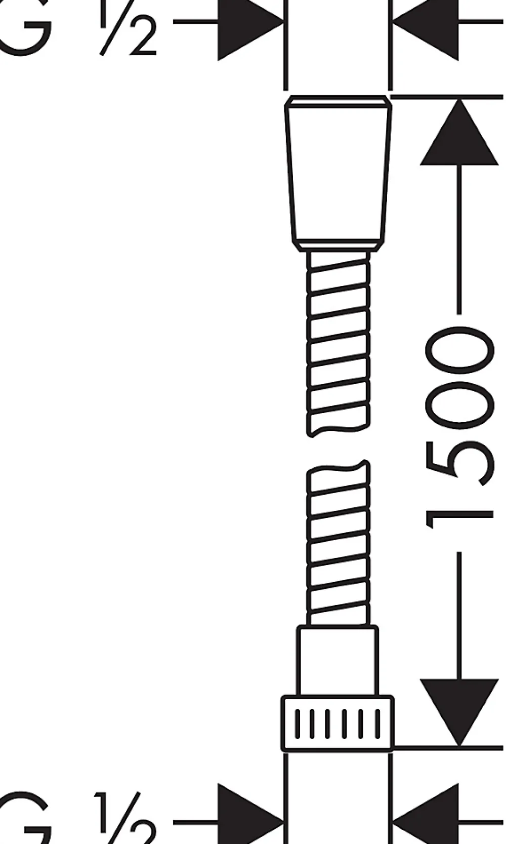 Hansgrohe Flexible de douche Metaflex 1m50
