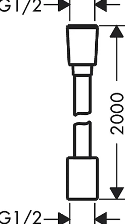 Hansgrohe Flexible de douche 2m anti-torsion noir mat DesignFlex