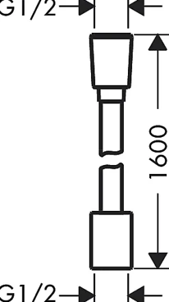 Hansgrohe Flexible de douche 1,6m anti-torsion noir mat DesignFlex