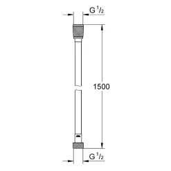 Grohe Flexible de douche SILVERFLEX TWISTSTOP 1500mm 28364000