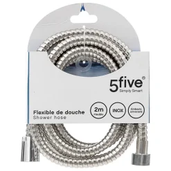 Pommeau De Douche, Flexible Et Barre De Douche|5Five Flexible en inox 200 cm -