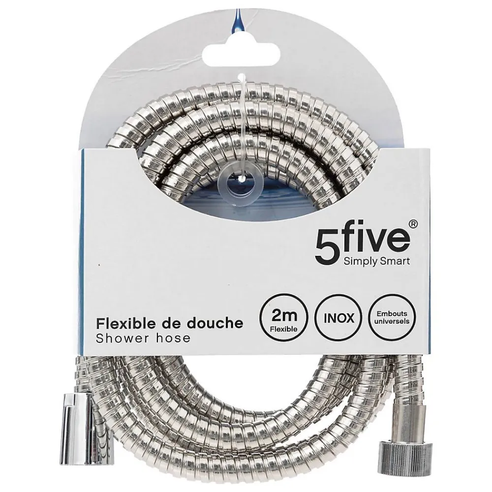 Pommeau De Douche, Flexible Et Barre De Douche|5Five Flexible en inox 200 cm -