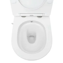 Wc Japonais|Swiss Aqua Technologies Fusion WC japonais suspendu sans bride, chasse d'eau Vortex + abattant SoftClose, blanc (SATFUS11BFC)