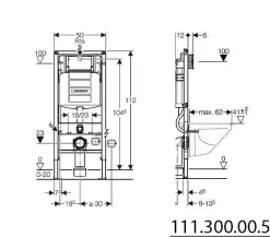 Geberit Bâti-support fixation murale Duofix UP320 (111.300.00.5)