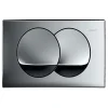 Wc Suspendu|Geberit Delta20 Plaque de déclenchement double touche, Chrome brillant (115.100.21.5)