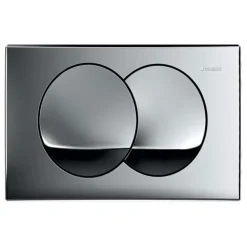 Wc Suspendu|Geberit Delta20 Plaque de déclenchement double touche, Chrome brillant (115.100.21.5)