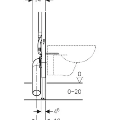 Geberit Duofix Bâti-support extra-plat 114 cm UP720, gain de place, avec réservoir à encastrer Sigma 8 cm (111.796.00.1)
