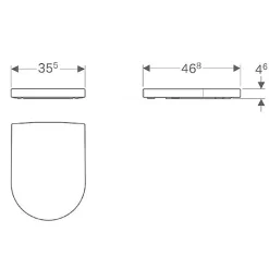Abattant Wc|Geberit iCon Abattant softclose pour cuvette suspendue en duroplast, Blanc (500.670.01.1)