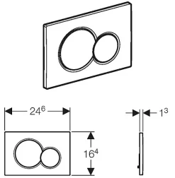 Wc Suspendu|Geberit Plaque de déclenchement Sigma01 pour rinçage double touche (115.770.DT.5)