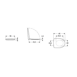 Geberit Selnova Abattant de WC en Duroplast, Blanc (500.331.01.1)