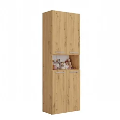 Topeshop GLAZE - Armoire de salle de bain avec panier à ligne - Style moderne - 174x60x30 cm - Colonne sdb