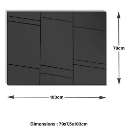 Miroir Simple|Autres Grand miroir mural décoratif rectangulaire design 96 x 72 cm