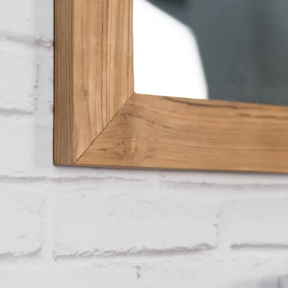 Wanda Collection Grand miroir rectangle en teck massif 160 x 70 cm