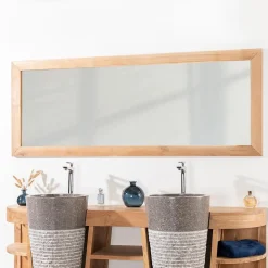 Miroir Simple|Wanda Collection Grand miroir rectangle en teck massif 180 x 70 cm