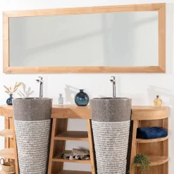 Miroir Simple|Wanda Collection Grand miroir rectangle en teck massif 180 x 70 cm