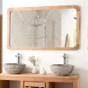 Miroir Simple|Wanda Collection Grand miroir teck rétro 120 x 70 cm