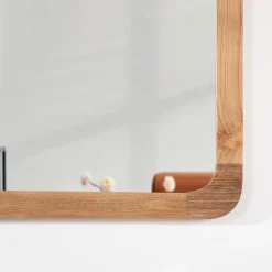 Miroir Simple|Wanda Collection Grand miroir teck rétro 120 x 70 cm