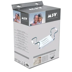 Siège De Douche|MSV Grand siège de baignoire extensible 5070cm Blanc Max 120kg