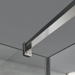 Paroi De Douche|Grand Verre Barre de maintien 90 cm recoupable pour porte et paroi de douche en alu chromé