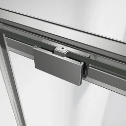 Cabine De Douche|Grand Verre Cabine de douche avec porte coulissante 120x195 et paroi latérale 90x195 profilés chromés
