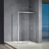 Cabine De Douche|Grand Verre Cabine de douche 100x90 avec ouverture coulissante accès de face profilés chromés