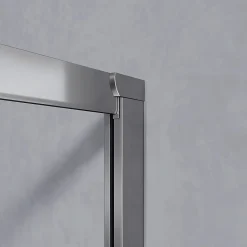 Cabine De Douche|Grand Verre Cabine de douche 100x90 avec ouverture coulissante accès de face profilés chromés