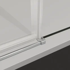 Cabine De Douche|Grand Verre Cabine de douche en verre et aluminium avec porte pivotante ouvrante vers la droite 100x70x195